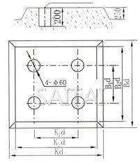 硬性联接基础预留螺栓孔